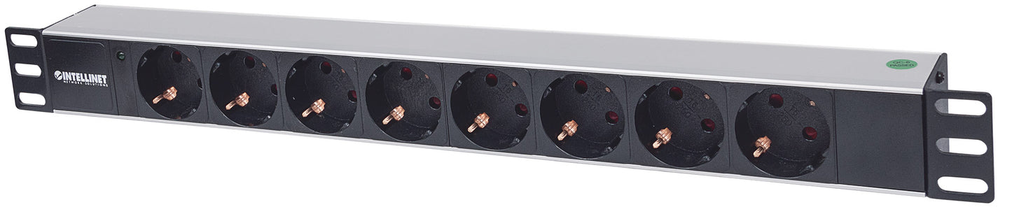 19" 1U Rackmount 8-Output Power Distribution Unit (PDU) Image 1