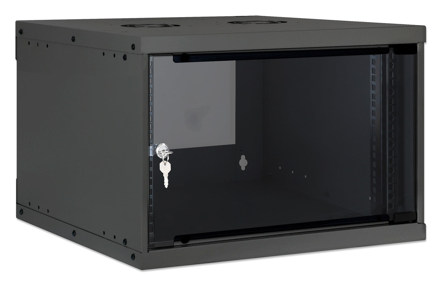 6U 19" Wall Mount Network Cabinet, Basic Line, 400 mm Depth, Black Image 2