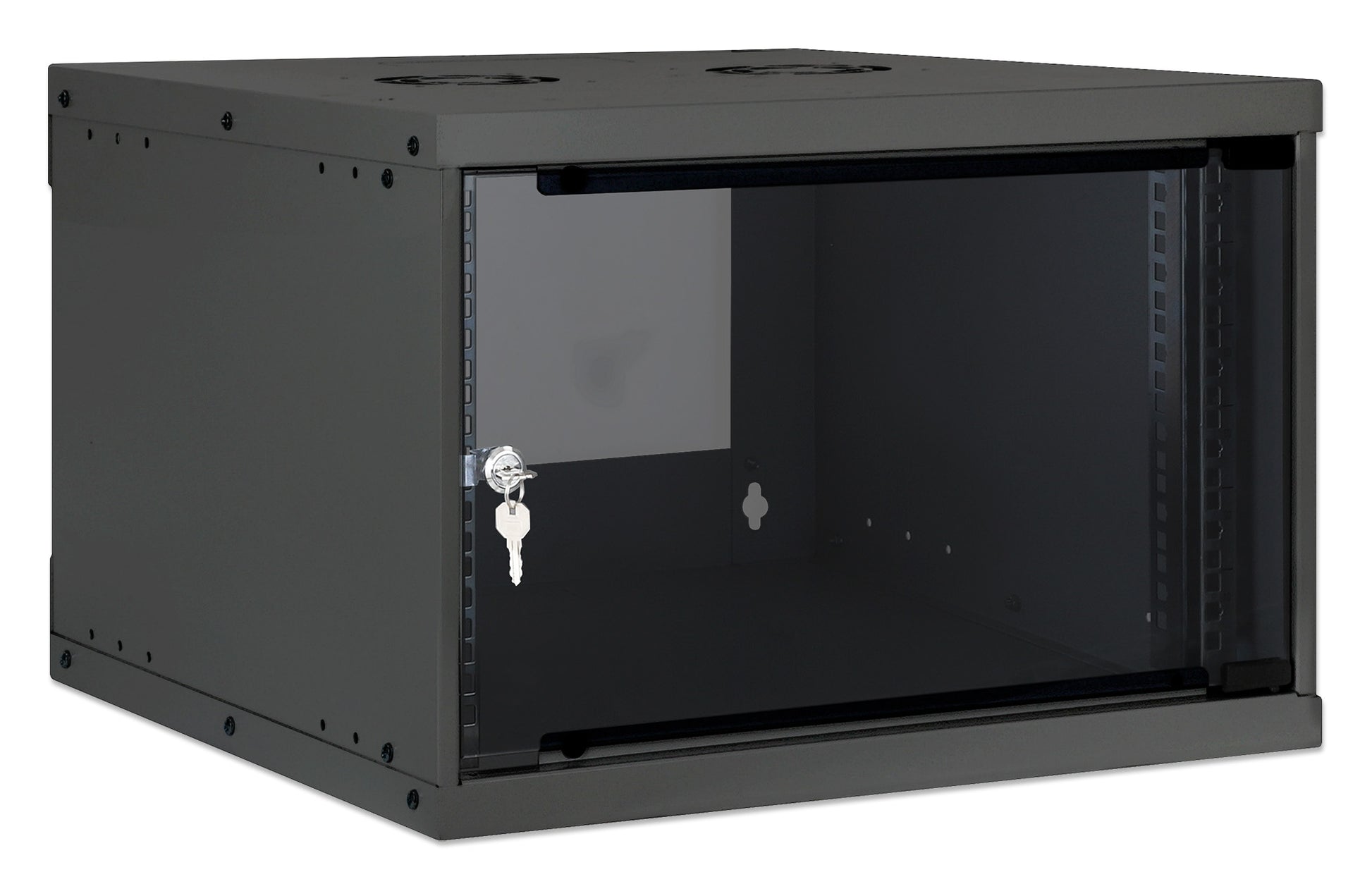 6U 19" Wall Mount Network Cabinet, Basic Line, 400 mm Depth, Black Image 2