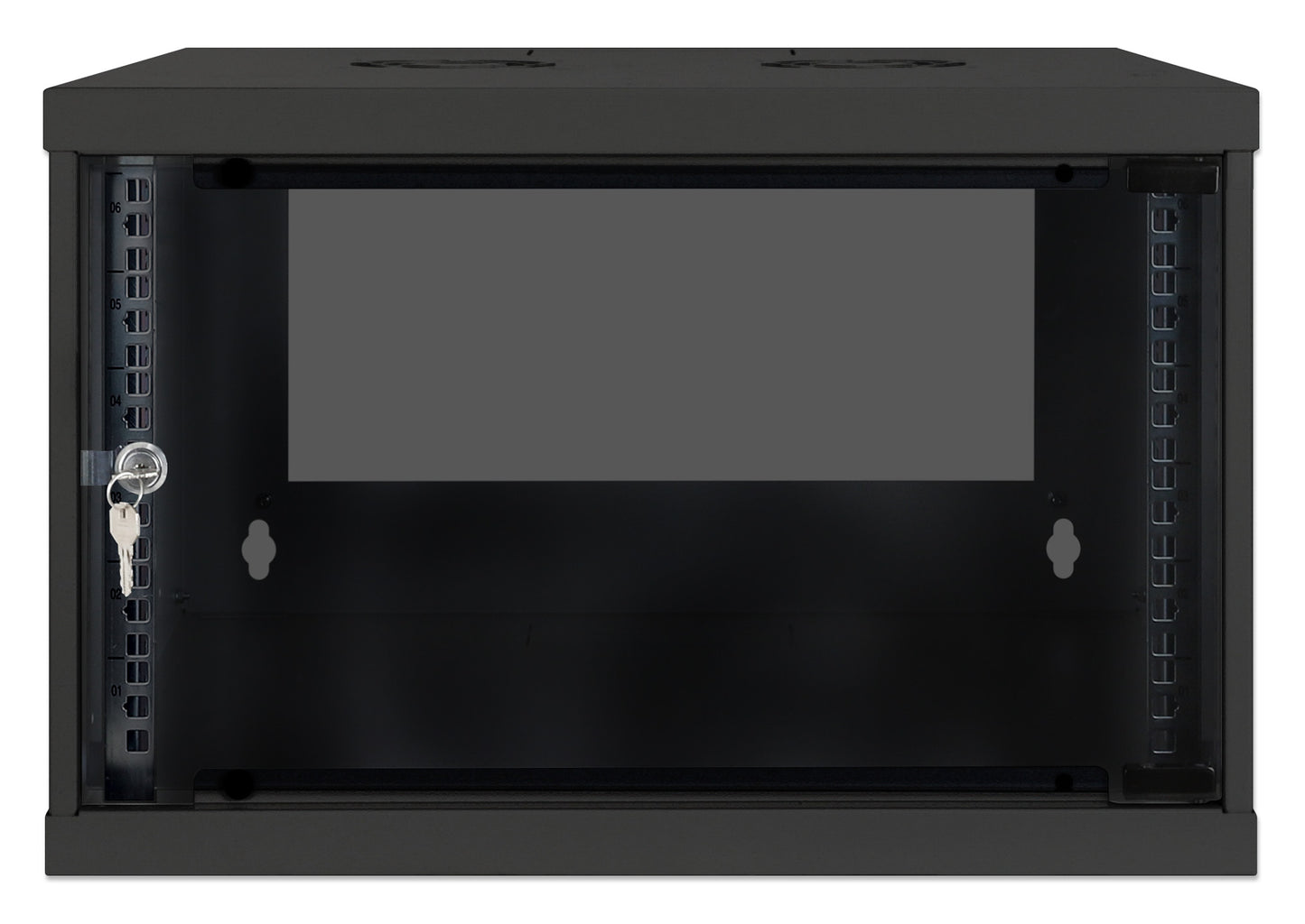 6U 19" Wall Mount Network Cabinet, Basic Line, 400 mm Depth, Black Image 3