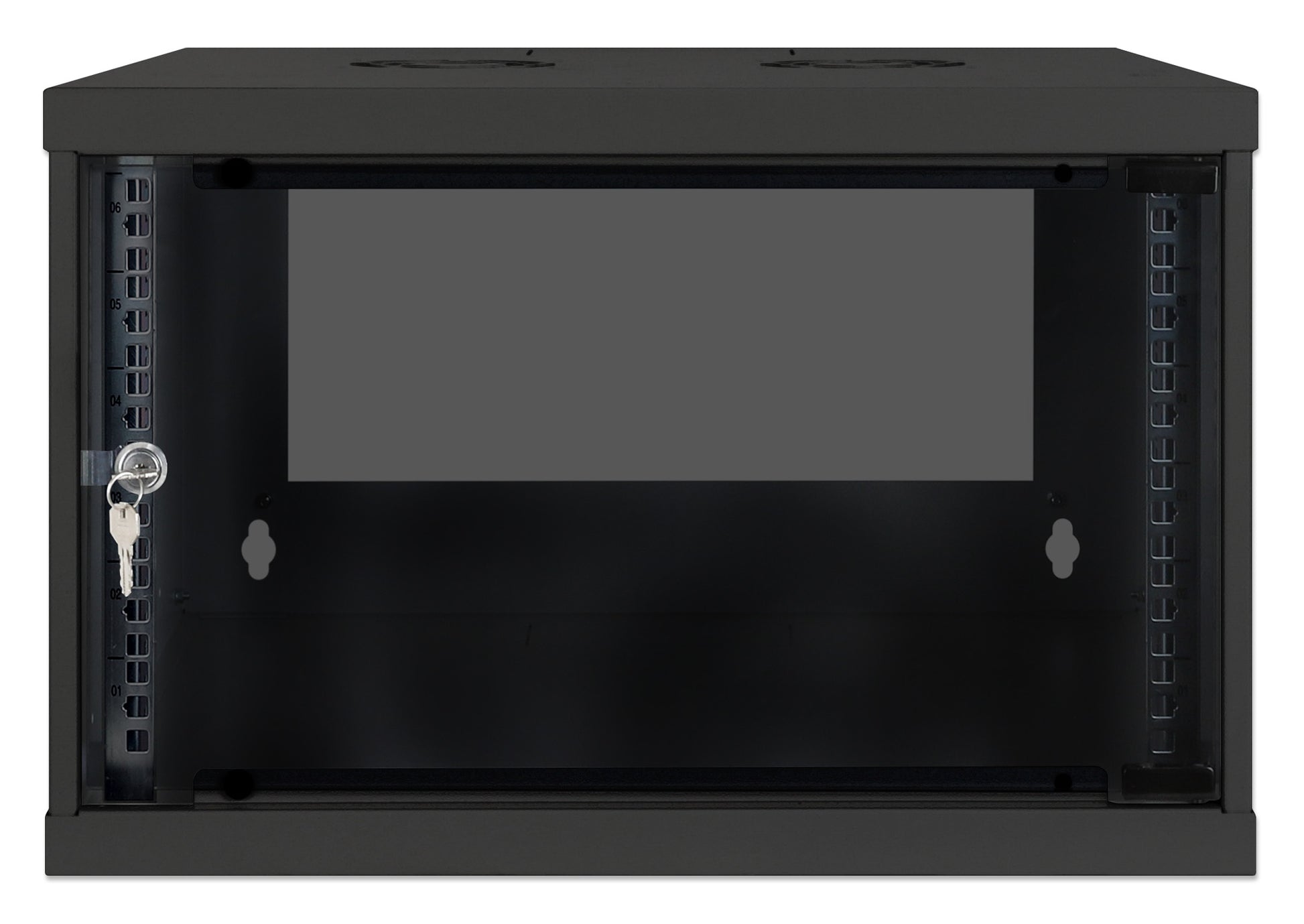 6U 19" Wall Mount Network Cabinet, Basic Line, 400 mm Depth, Black Image 3