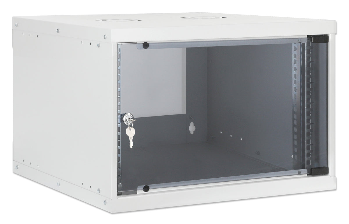6U 19" Wall Mount Network Cabinet, Basic Line, 400 mm Depth, Gray Image 2