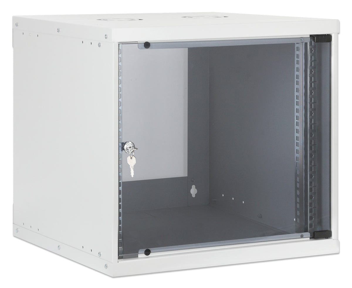 9U 19" Wall Mount Network Cabinet, Basic Line, 400 mm Depth, Gray Image 2