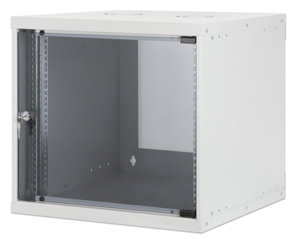 9U 19" Wall Mount Network Cabinet, Basic Line, 400 mm Depth, Gray Image 1