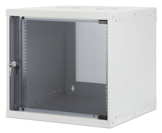 9U 19" Wall Mount Network Cabinet, Basic Line, 400 mm Depth, Gray Image 1