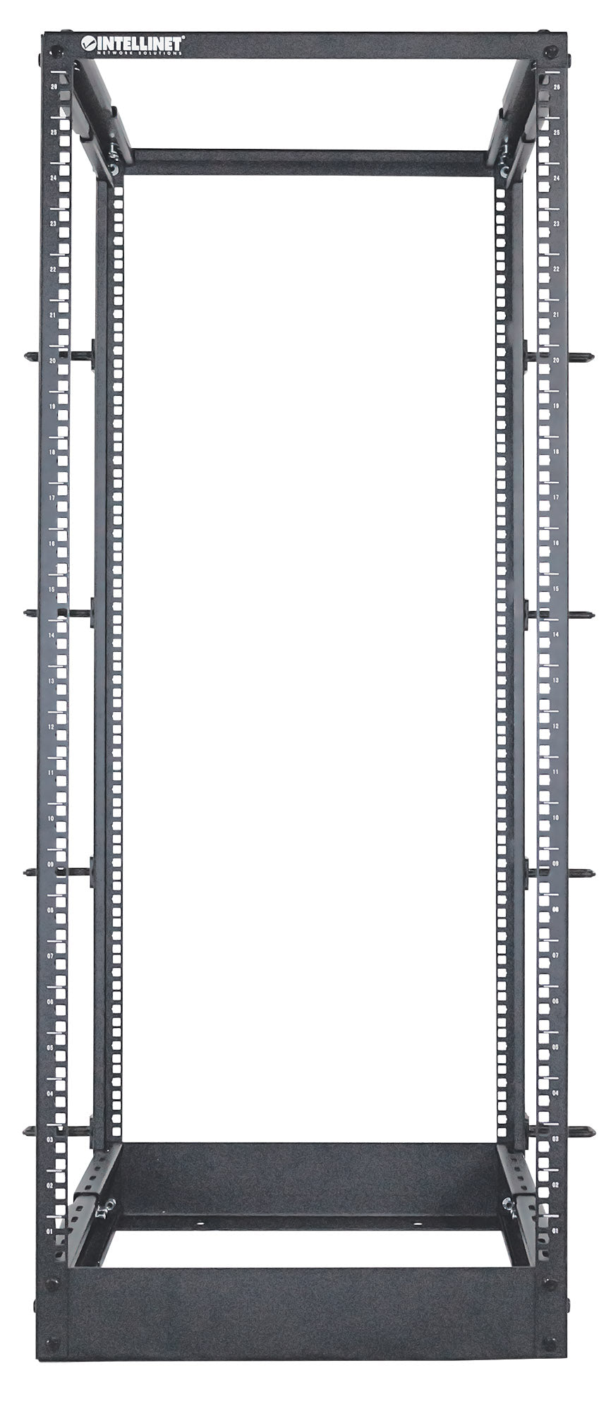 19" Floor-Standing 4-Post Open Frame Network Rack, 26U Image 4