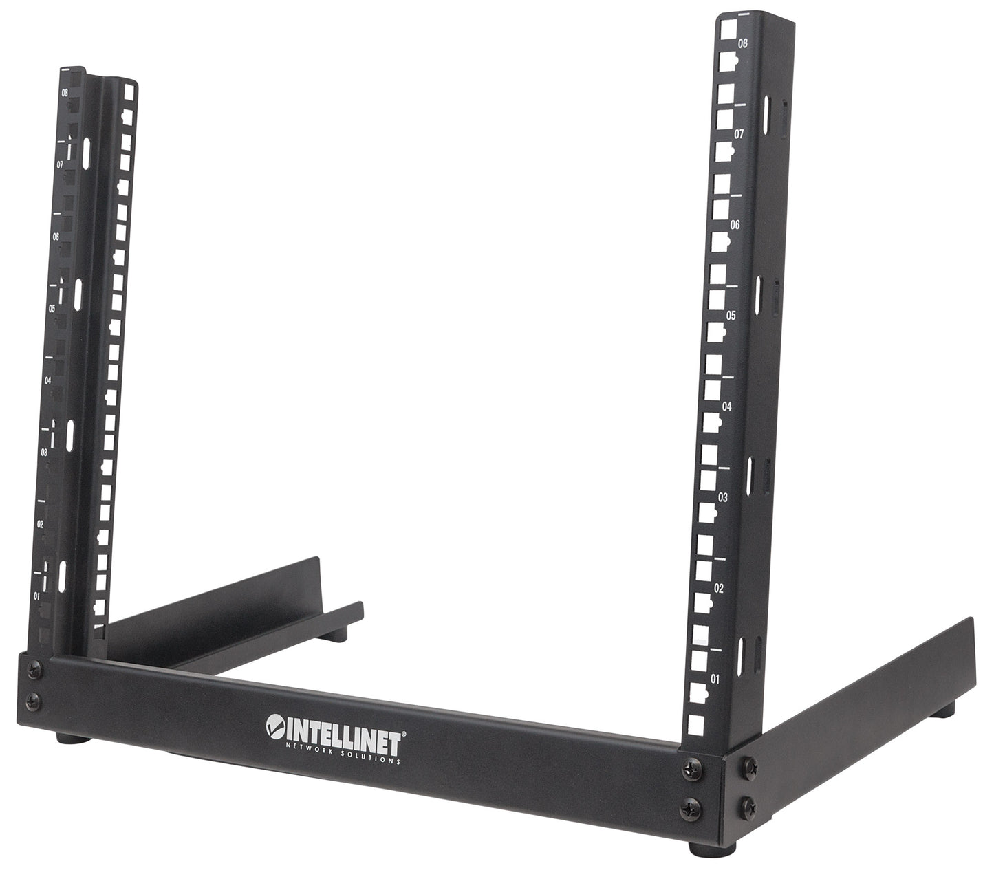 19" Desktop 2-Post Open Frame Network Rack, 8U Image 1