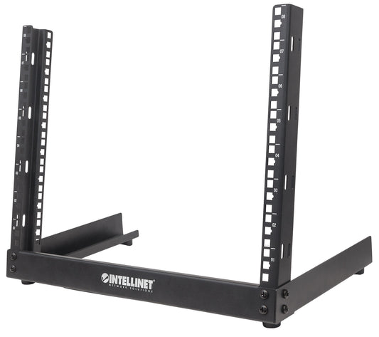 19" Desktop 2-Post Open Frame Network Rack, 8U Image 1