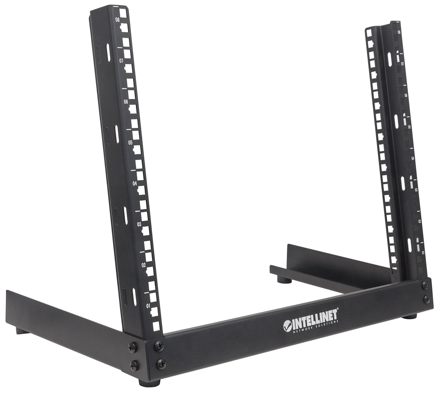 19" Desktop 2-Post Open Frame Network Rack, 8U Image 2