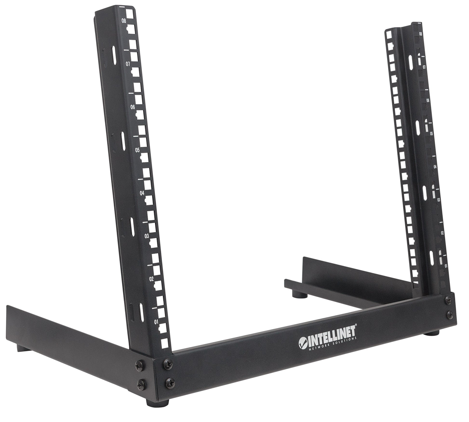 19" Desktop 2-Post Open Frame Network Rack, 8U Image 2