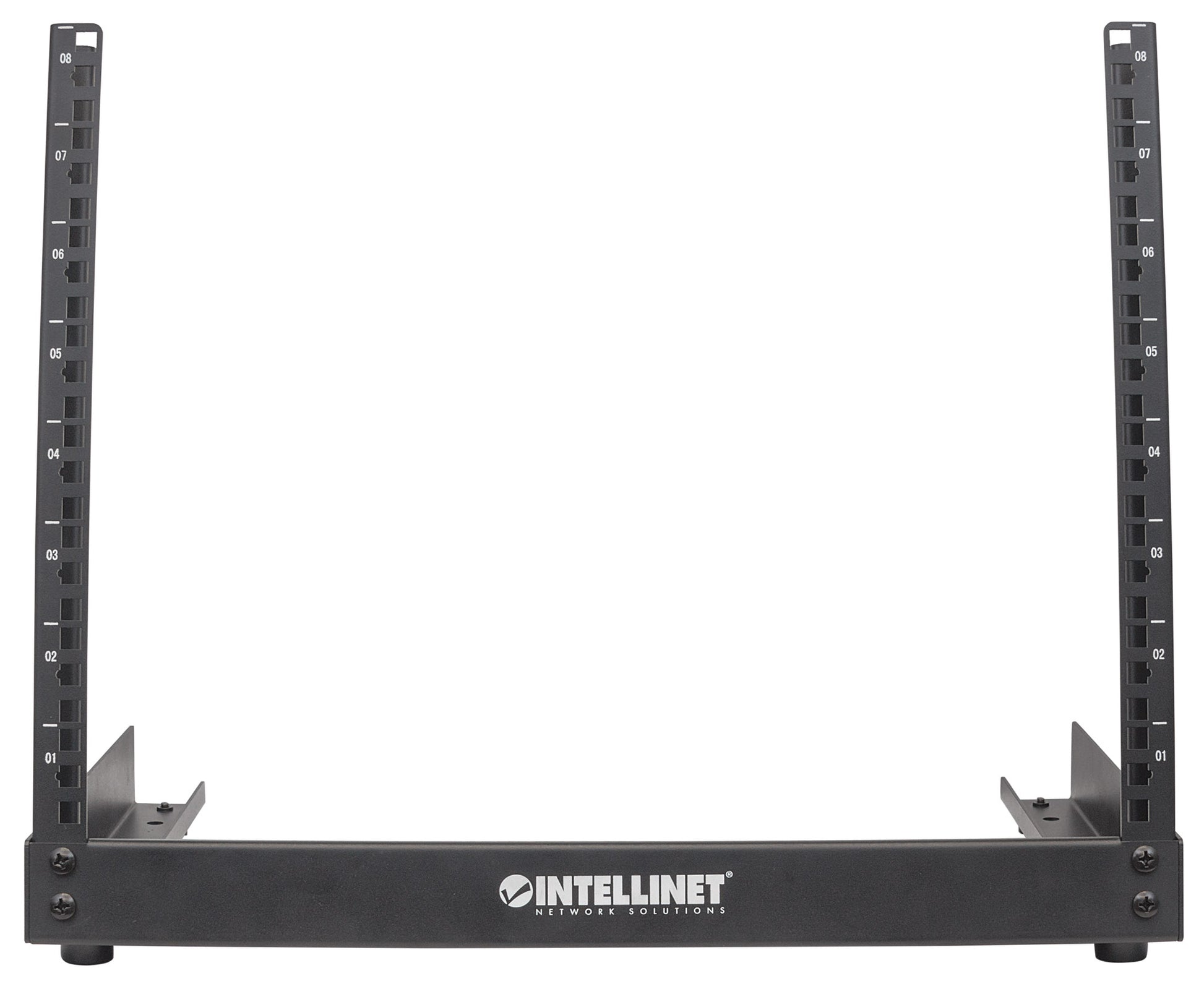 19" Desktop 2-Post Open Frame Network Rack, 8U Image 3