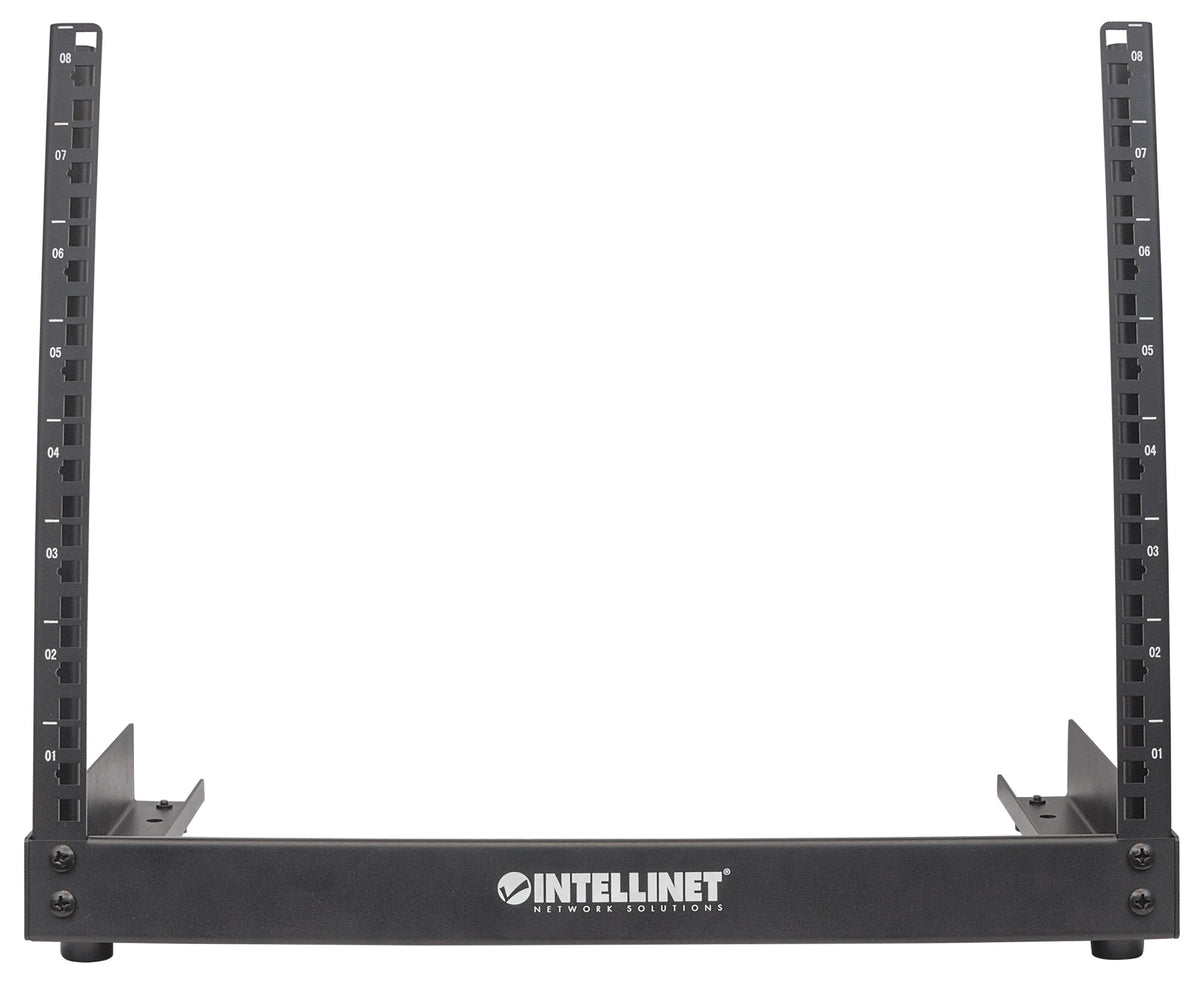 19" Desktop 2-Post Open Frame Network Rack, 8U Image 3