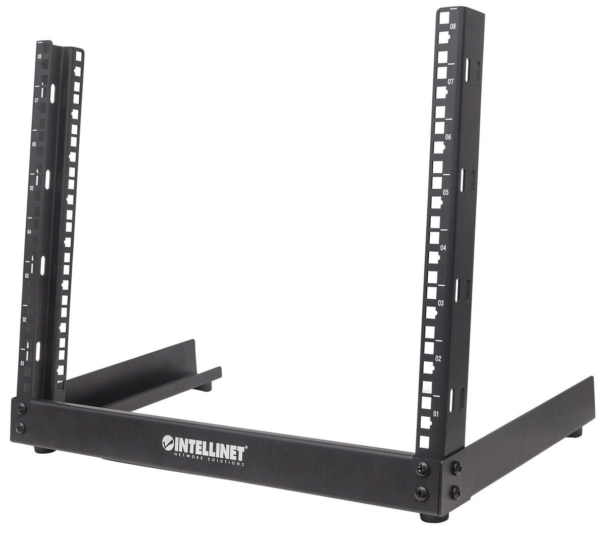 19" Desktop 2-Post Open Frame Network Rack, 8U Image 1