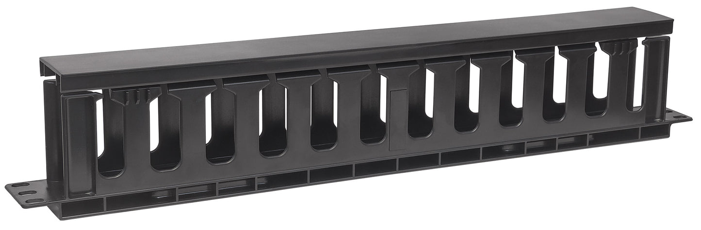 19" Cable Management Panel, 1U, Black Image 2