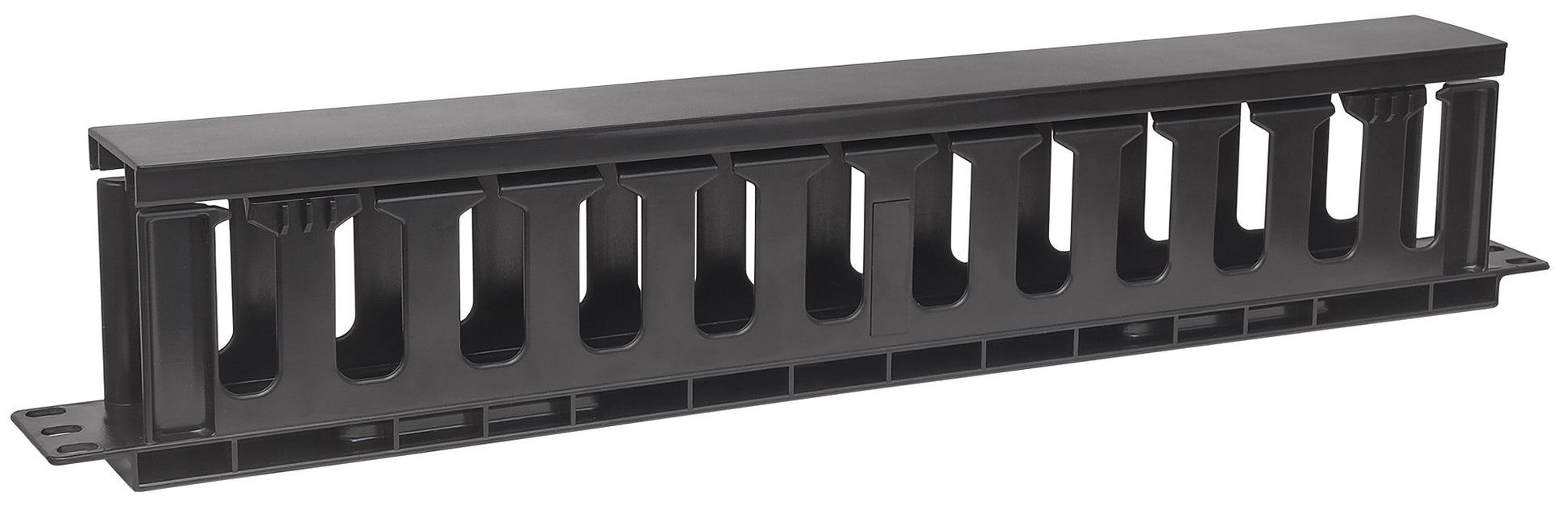 19" Cable Management Panel, 1U, Black Image 2