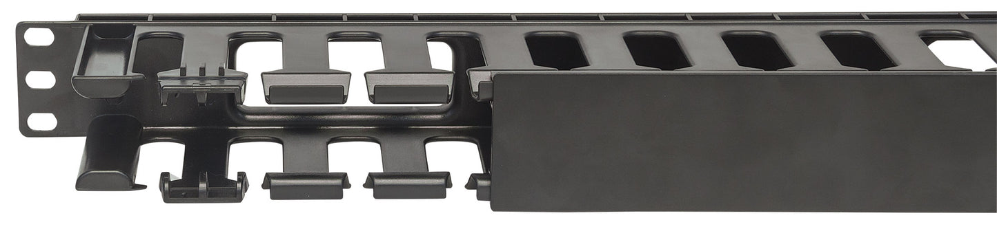 19" Cable Management Panel, 1U, Black Image 4