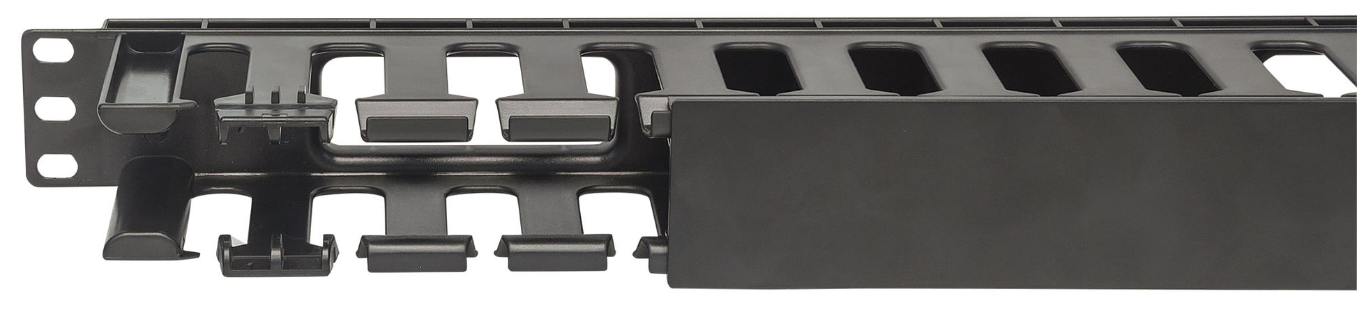 19" Cable Management Panel, 1U, Black Image 4