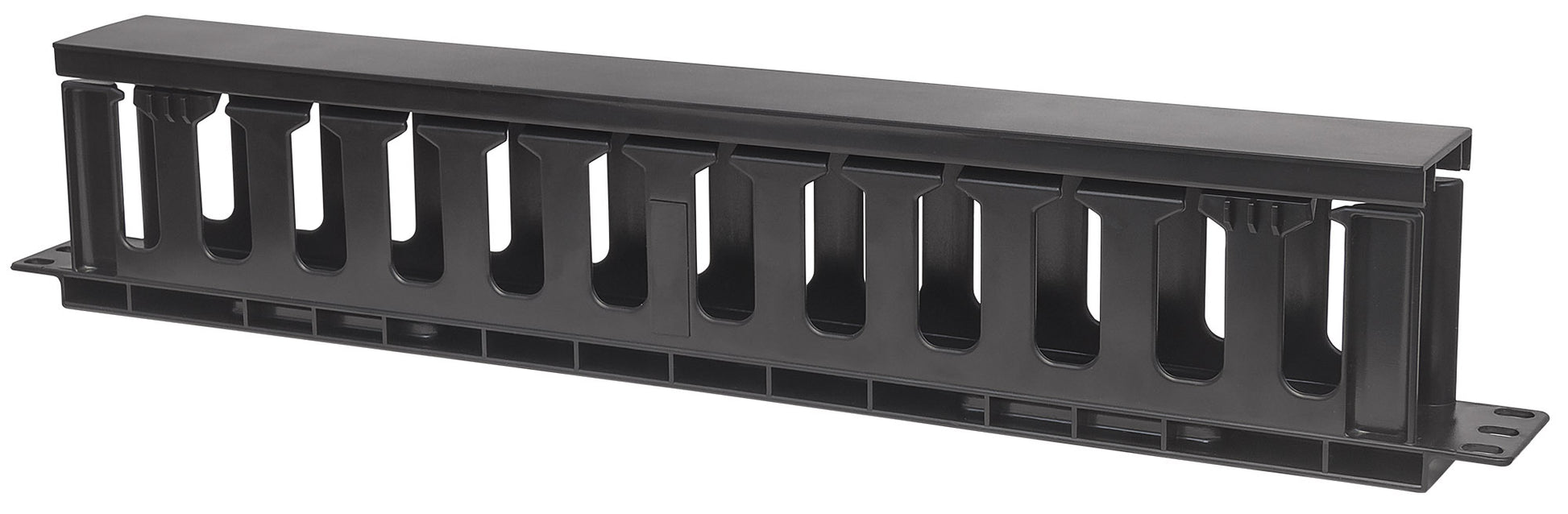19" Cable Management Panel, 1U, Black Image 1