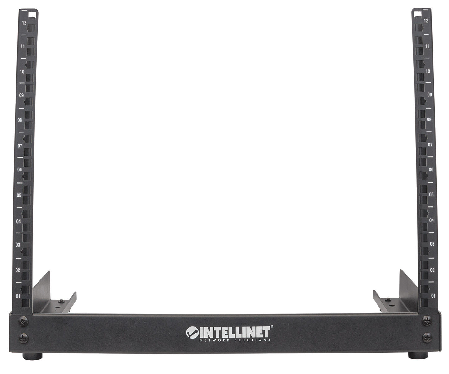 19" Desktop 2-Post Open Frame Network Rack, 12U Image 3
