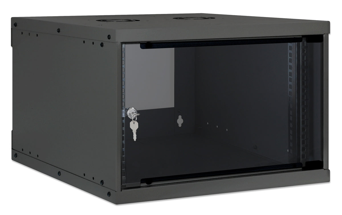 6U 19" Wall Mount Network Cabinet, Basic Line, 560 mm Depth, Black Image 2