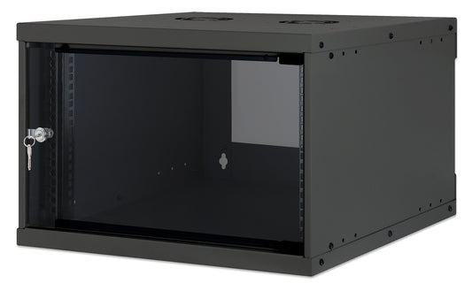6U 19" Wall Mount Network Cabinet, Basic Line, 560 mm Depth, Black Image 1