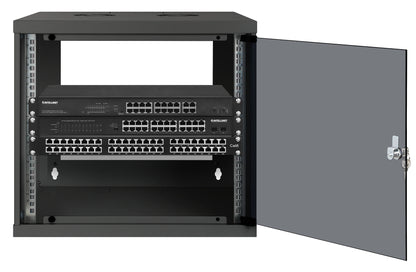 9U 19" Wall Mount Network Cabinet, Basic Line, 560 mm Depth, Black Image 4
