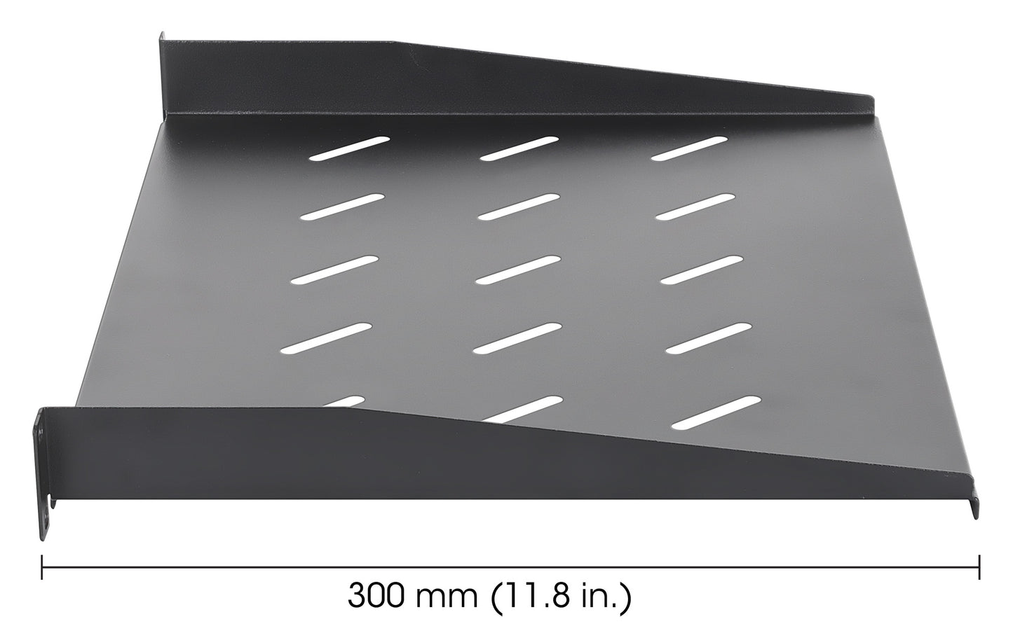 19" Cantilever Shelf, 1U, 300 mm (11.8 in.) Depth, Black Image 5