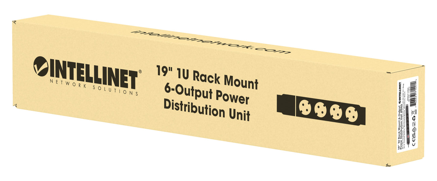 19" 1U Rackmount 6-Output Power Distribution Unit (PDU) Packaging Image 2