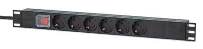 19" 1U Rackmount 6-Output Power Distribution Unit (PDU) Image 1