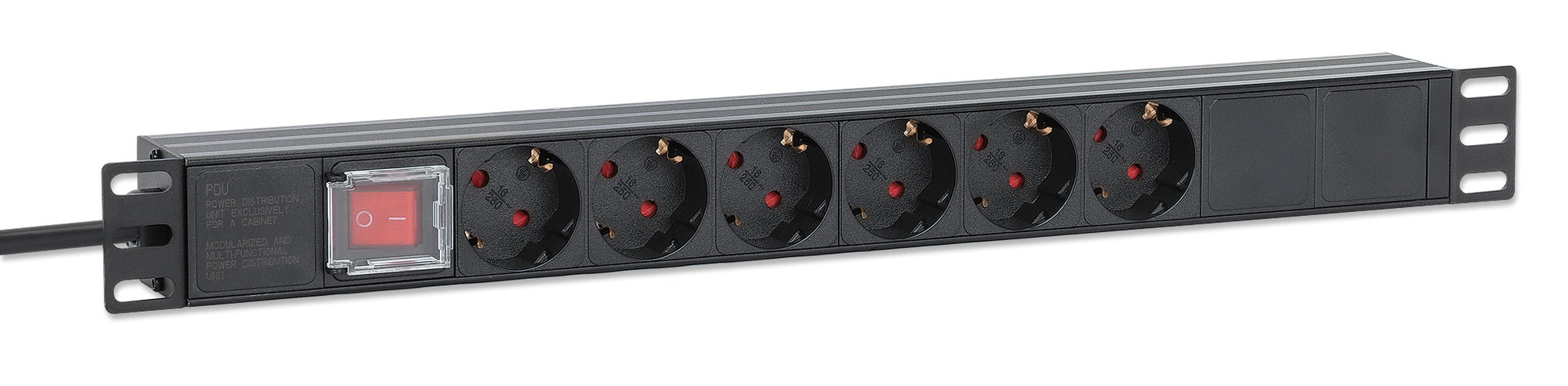 19" 1U Rackmount 6-Output Power Distribution Unit (PDU) Image 3