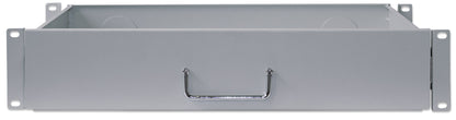 19" Storage Drawer Shelf, 2U, 350 mm Depth, Gray Image 3
