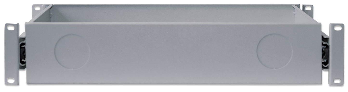 19" Storage Drawer Shelf, 2U, 350 mm Depth, Gray Image 4
