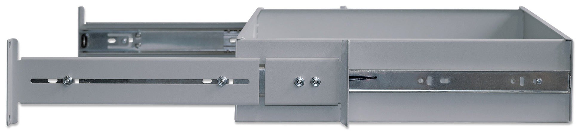 19" Storage Drawer Shelf, 2U, 350 mm Depth, Gray Image 7