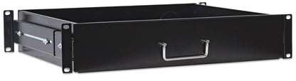 19" Storage Drawer Shelf, 2U, 350 mm Depth, Black Image 2