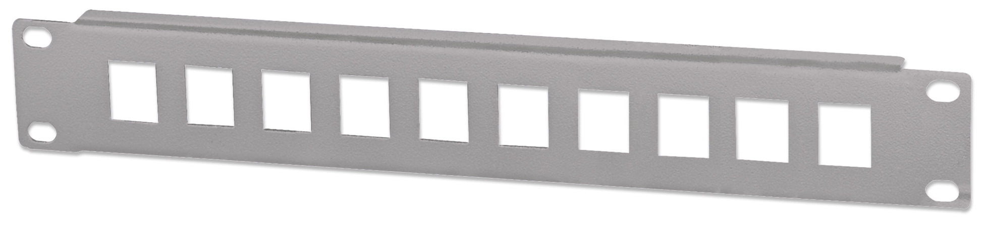 10" 10-Port Blank Patch Panel, 1U Image 1