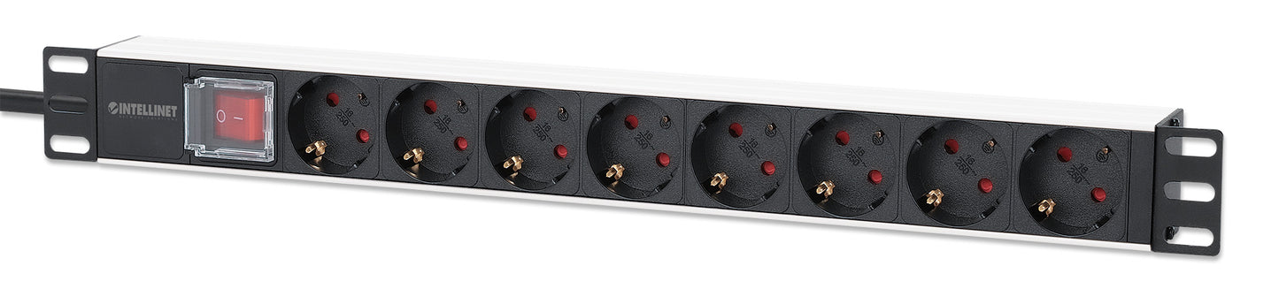 19" 1U Rackmount 8-Output Power Distribution Unit (PDU) Image 1