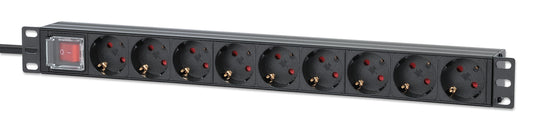 19" 1U Rackmount 9-Output Power Distribution Unit (PDU) Image 1