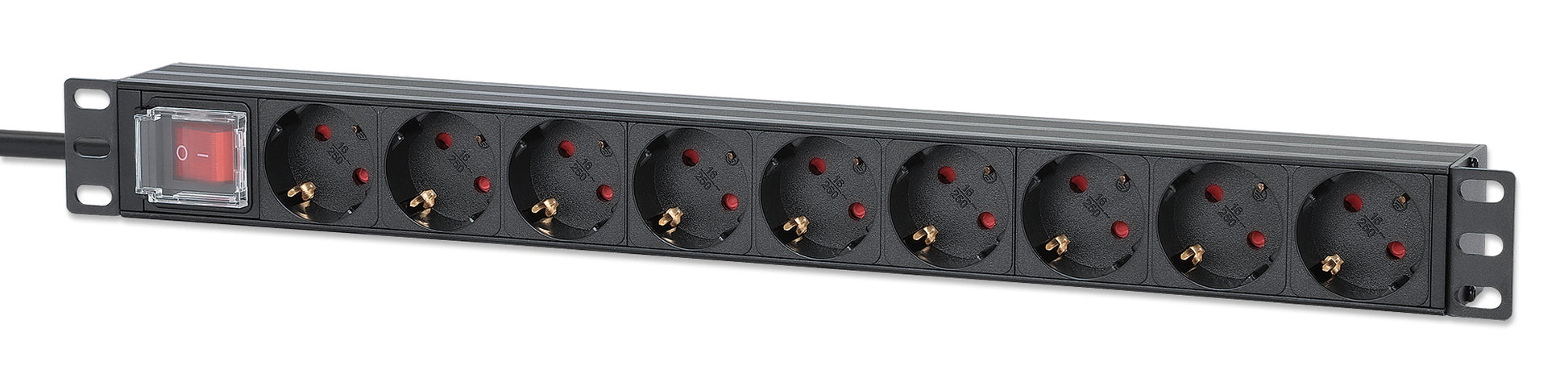 19" 1U Rackmount 9-Output Power Distribution Unit (PDU) Image 1