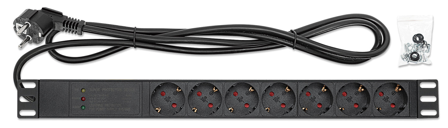 19" 1U Rackmount 7-Output Power Distribution Unit (PDU) / Surge Protector Image 6