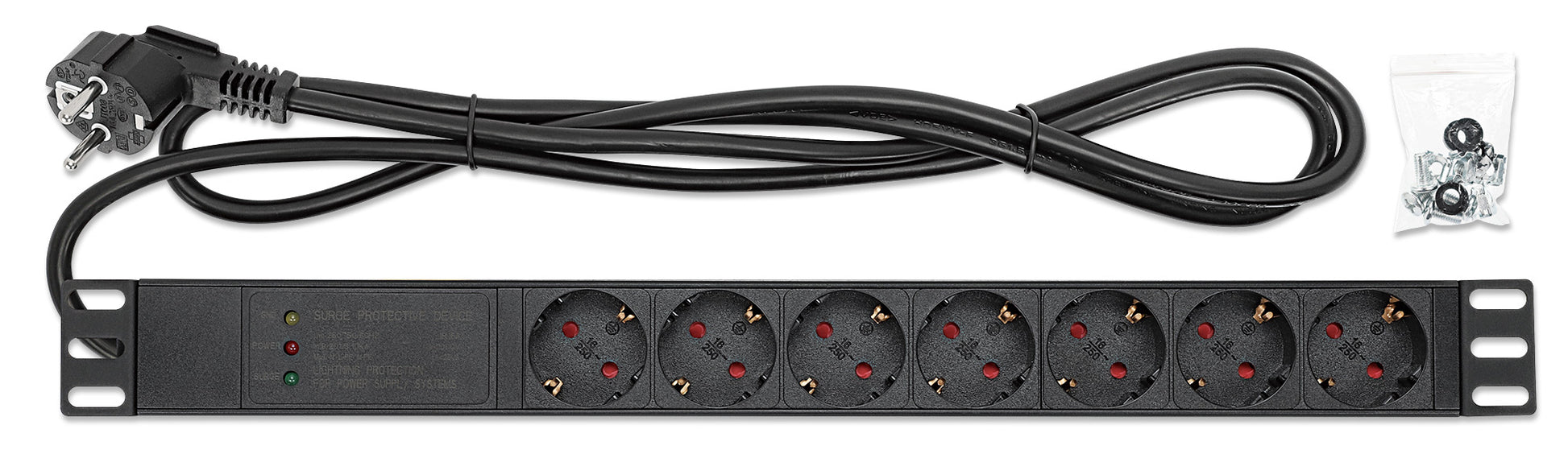 19" 1U Rackmount 7-Output Power Distribution Unit (PDU) / Surge Protector Image 6