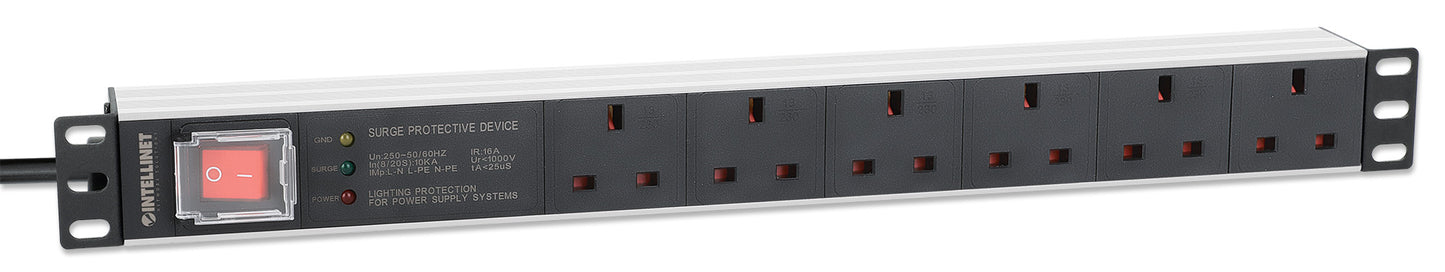 19" 1U Rack Mount 6-Output Power Distribution Unit (PDU) / Surge Protector Image 3