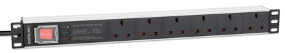 19" 1U Rack Mount 6-Output Power Distribution Unit (PDU) / Surge Protector Image 3