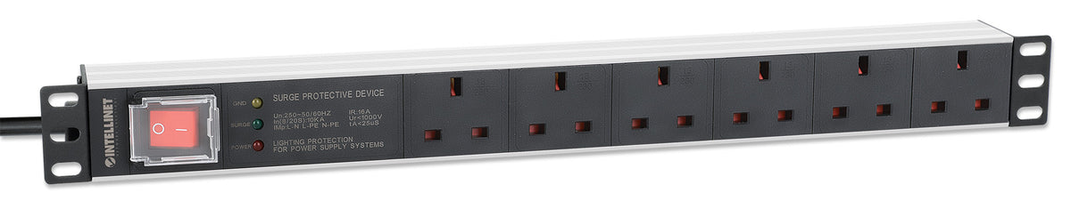 19" 1U Rack Mount 6-Output Power Distribution Unit (PDU) / Surge Protector Image 3