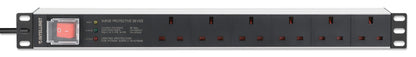 19" 1U Rack Mount 6-Output Power Distribution Unit (PDU) / Surge Protector Image 4