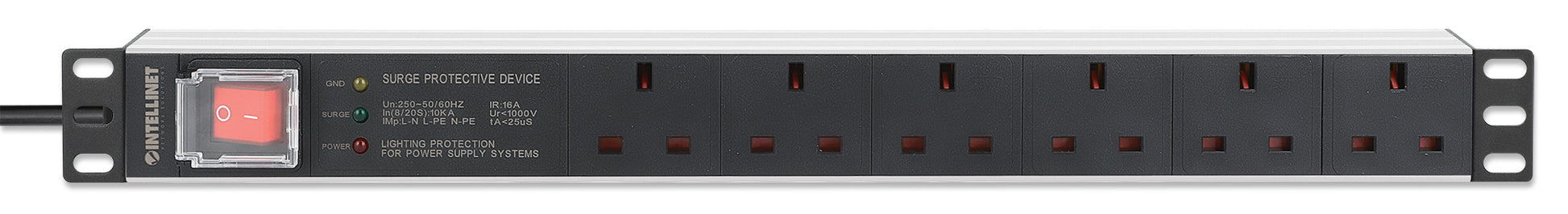 19" 1U Rack Mount 6-Output Power Distribution Unit (PDU) / Surge Protector Image 4
