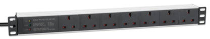 19" 1U Rack Mount 7-Output Power Distribution Unit (PDU) / Surge Protector Image 3