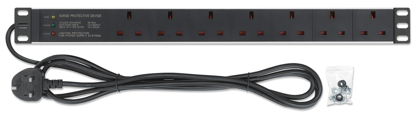 19" 1U Rack Mount 7-Output Power Distribution Unit (PDU) / Surge Protector Image 6