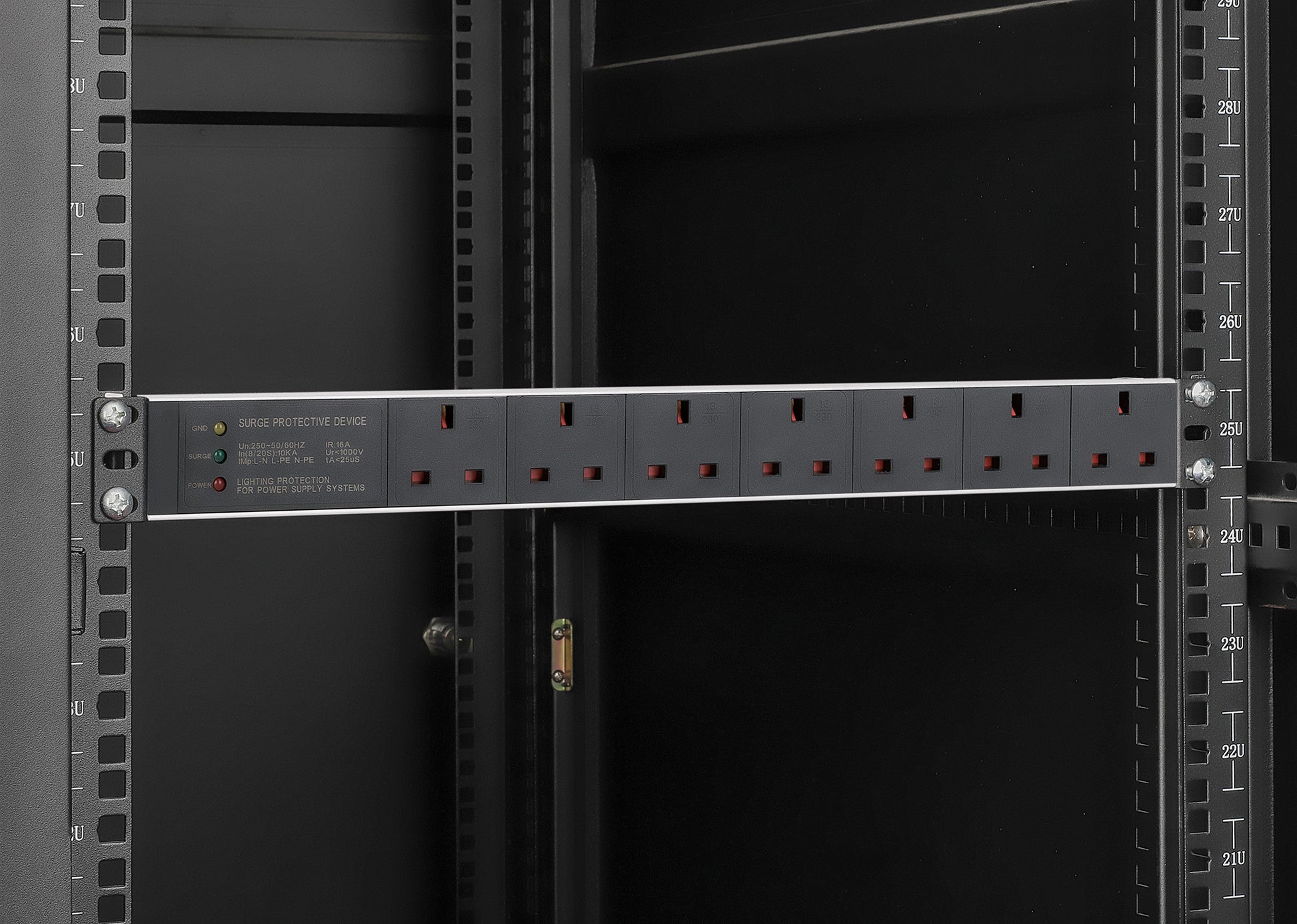 19" 1U Rack Mount 7-Output Power Distribution Unit (PDU) / Surge Protector Image 8