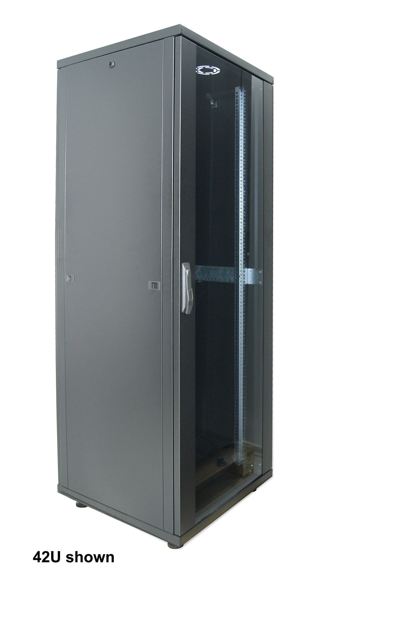 19" Network Cabinet, Basic Line, 42U, 800 (D) x 600 (W) mm, Black Image 1