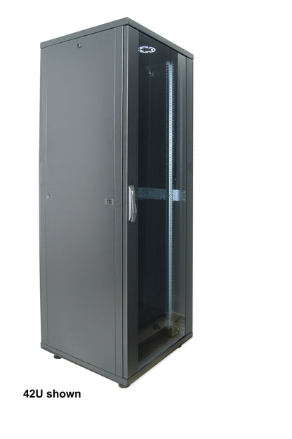 19" Network Cabinet, Basic Line, 42U, 800 (D) x 600 (W) mm, Black Image 1